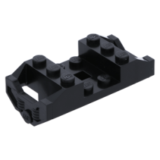 Eredeti, új LEGO vonat keréktartó 3×6, fekete (2878) - speciális jármű alkatrész