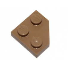 LEGO ék alakú lapos elem 2x2 (45°-os), sötét sárgásbarna (26601)
