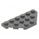 LEGO ék alakú lapos elem 3x6 (45°-os), sötétszürke (2419)