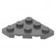 LEGO ék alakú lapos elem 3x3 (45°-os), sötétszürke (2450)