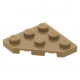 LEGO ék alakú lapos elem 3x3 (45°-os), sötét sárgásbarna (2450)