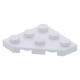 LEGO ék alakú lapos elem 3x3 (45°-os), fehér (2450)