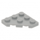 LEGO ék alakú lapos elem 3x3 (45°-os), világosszürke (2450)