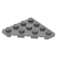 LEGO ék alakú lapos elem 4x4 (45°-os), sötétszürke (30503)