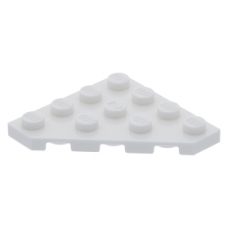 LEGO ék alakú lapos elem 4x4 (45°-os), fehér (30503)