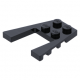 LEGO ék/szárny alakú lapos elem 4x4, fekete (43719)