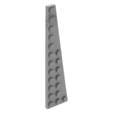 LEGO ék/szárny alakú lapos elem 12x3 jobbos, sötétszürke (47398)