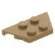 LEGO ék/szárny alakú lapos elem 2x4, sötét sárgásbarna (51739)