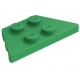 LEGO ék/szárny alakú lapos elem 2x4, zöld (51739)
