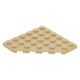 LEGO ék alakú lapos elem 6x6 (45°-os), sárgásbarna (6106)