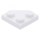 LEGO ék alakú lapos elem 2x2 (45°-os), fehér (26601)