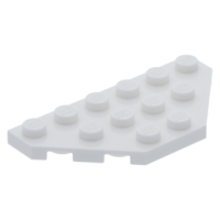 LEGO ék alakú lapos elem 3x6 (45°-os), fehér (2419)