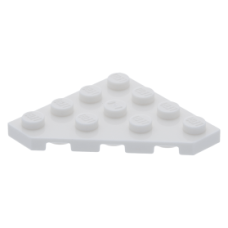 LEGO ék alakú lapos elem 4x4 (45°-os), fehér (30503)