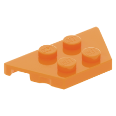 LEGO ék/szárny alakú lapos elem 2x4, narancssárga (51739)