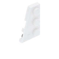 LEGO ék/szárny alakú lapos elem 3x2 balos, fehér (43723)