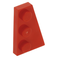 LEGO ék/szárny alakú lapos elem 3x2 jobbos, piros (43722)