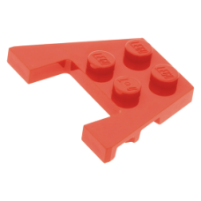 LEGO ék/szárny alakú lapos elem 3x4, piros (48183)