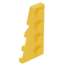 LEGO ék/szárny alakú lapos elem 4x2 balos, sárga (41770)