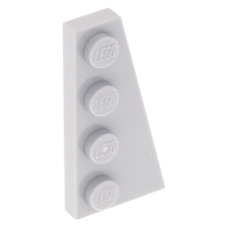LEGO ék/szárny alakú lapos elem 4x2 jobbos, világosszürke (41769)