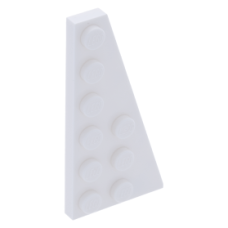 LEGO ék/szárny alakú lapos elem 6x3 jobbos, fehér (54383)