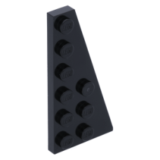 LEGO ék/szárny alakú lapos elem 6x3 jobbos, fekete (54383)