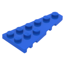 LEGO ék/szárny alakú lapos elem 6x3 jobbos, kék (54383)