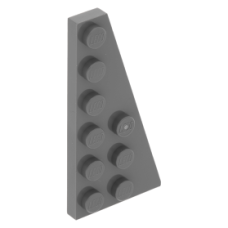 LEGO ék/szárny alakú lapos elem 6x3 jobbos, sötétszürke (54383)
