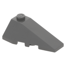LEGO ék/szárny alakú tetőelem 4x2 jobbos, sötétszürke (43711)