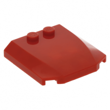 LEGO ék 4×4×2/3 íves tetején két bütyökkel, piros (45677)