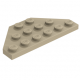 LEGO ék alakú lapos elem 3x6 (45°-os), sötét sárgásbarna (2419)