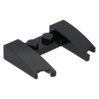 LEGO ék 3×4×2/3 íves középen kivágással, fekete (11291)