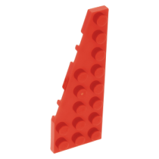 LEGO ék/szárny alakú lapos elem 8x3 balos, piros (50305)