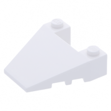 LEGO ék/szárny alakú tetőelem 2 bütyökkel 4x4, fehér (93348)