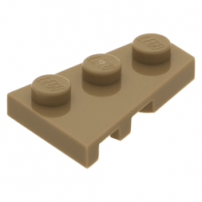 LEGO ék/szárny alakú lapos elem 3x2 jobbos, sötét sárgásbarna (43722)