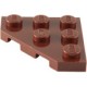 LEGO ék alakú lapos elem 3x3 (45°-os), vörösesbarna (2450)