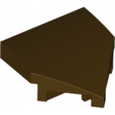 LEGO ék/szárny alakú tetőelem 2×2×2/3, sötétbarna (66956)