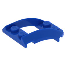 LEGO ék 4×3 íves középen nyitott tetején két-két bütyökkel, kék (47755)