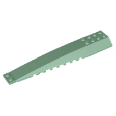 LEGO ék/szárny 16×4 íves tetején 8+2 bütyökkel, homokzöld (45301)