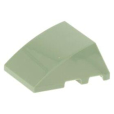 LEGO ék/szárny alakú íves tetőelem 4x3 sima, homokzöld (64225)