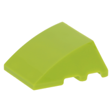 LEGO ék/szárny alakú íves tetőelem 4x3 sima, lime (64225)