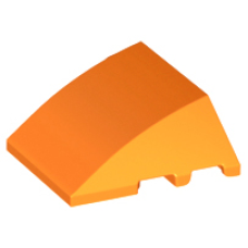 LEGO ék/szárny alakú íves tetőelem 4x3 sima, narancssárga (64225)