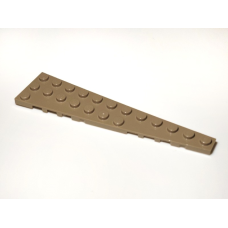 LEGO ék/szárny alakú lapos elem 12x3 jobbos, sötét sárgásbarna (47398)