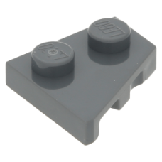 LEGO ék/szárny alakú lapos elem 2x2 jobbos, sötétszürke (24307)