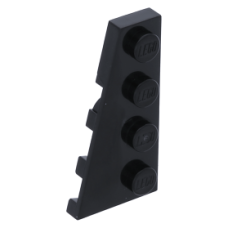 LEGO ék/szárny alakú lapos elem 4x2 balos, fekete (41770)