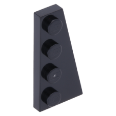 LEGO ék/szárny alakú lapos elem 4x2 jobbos, fekete (41769)