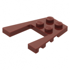LEGO ék/szárny alakú lapos elem 4x4, sötétpiros (43719)