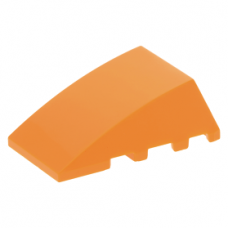 LEGO ék/szárny alakú íves tetőelem 4x4 sima, narancssárga (47753)