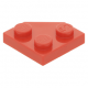 LEGO ék alakú lapos elem 2x2 (45°-os), piros (26601)