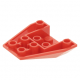 LEGO ék/szárny alakú fordított tetőelem 4x4, piros (13349)
