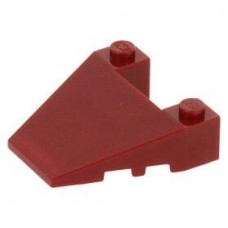 LEGO ék/szárny alakú tetőelem 2 bütyökkel 4x4, sötétpiros (93348)